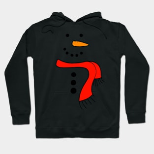 Cute Doodle Snowman with Red Scarf, made by EndlessEmporium Hoodie